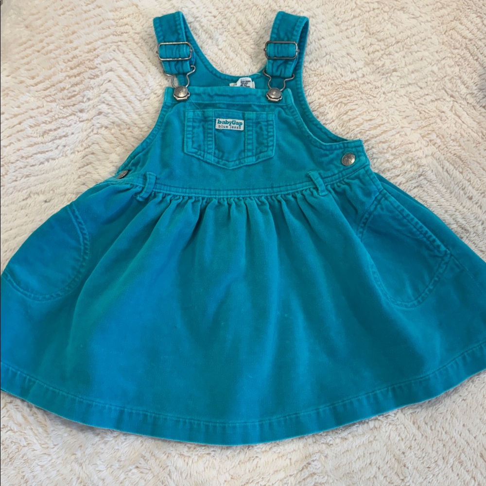 Vintage babyGap Blue Jeans Teal Jumper Dress
Size: XL (18–24 Months) - Picture 6 of 6